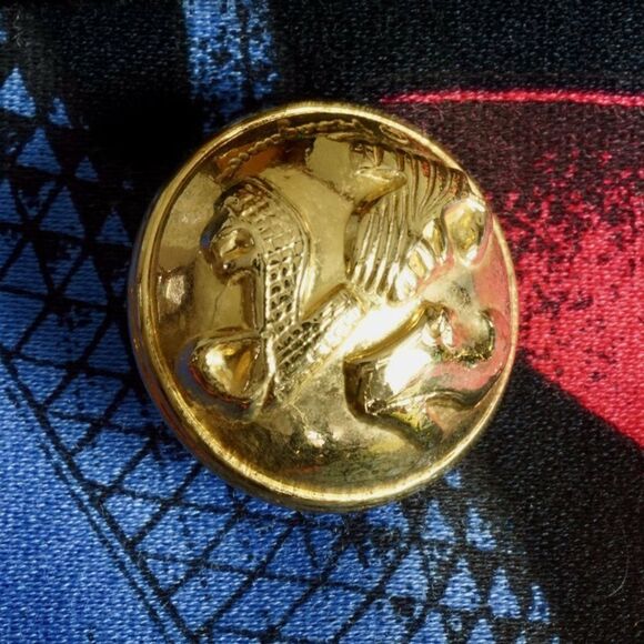 Rare Vintage 1991 SALVATORE FERRAGAMO Shoe Print Blazer Jacket - Size 10 - Picture 3 of 6